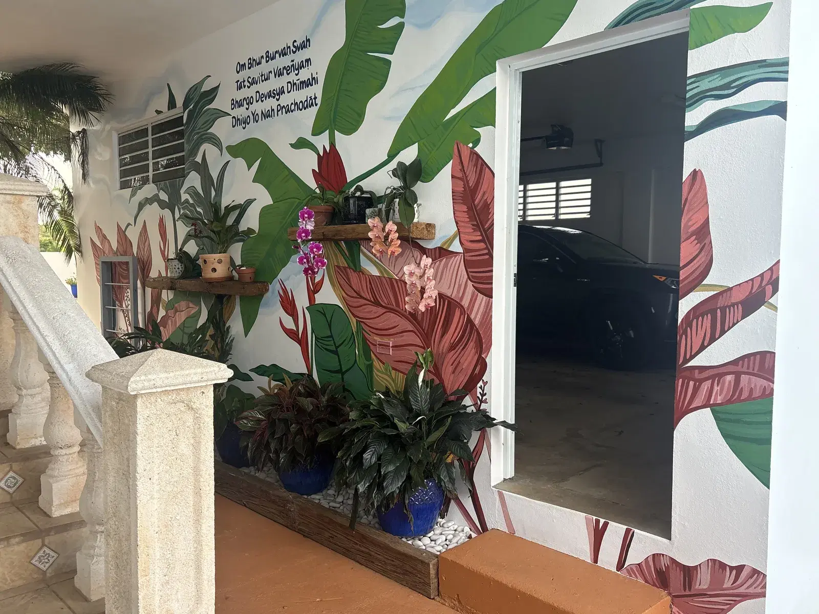 Hand-painted mural by Courtney Edwards