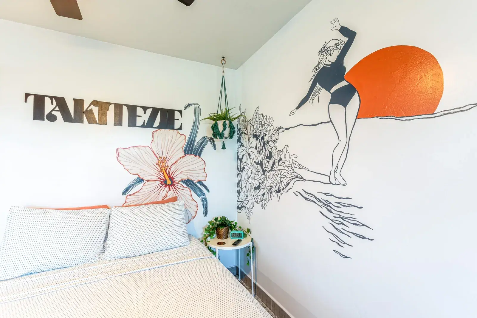 Hand-painted mural by Courtney Edwards