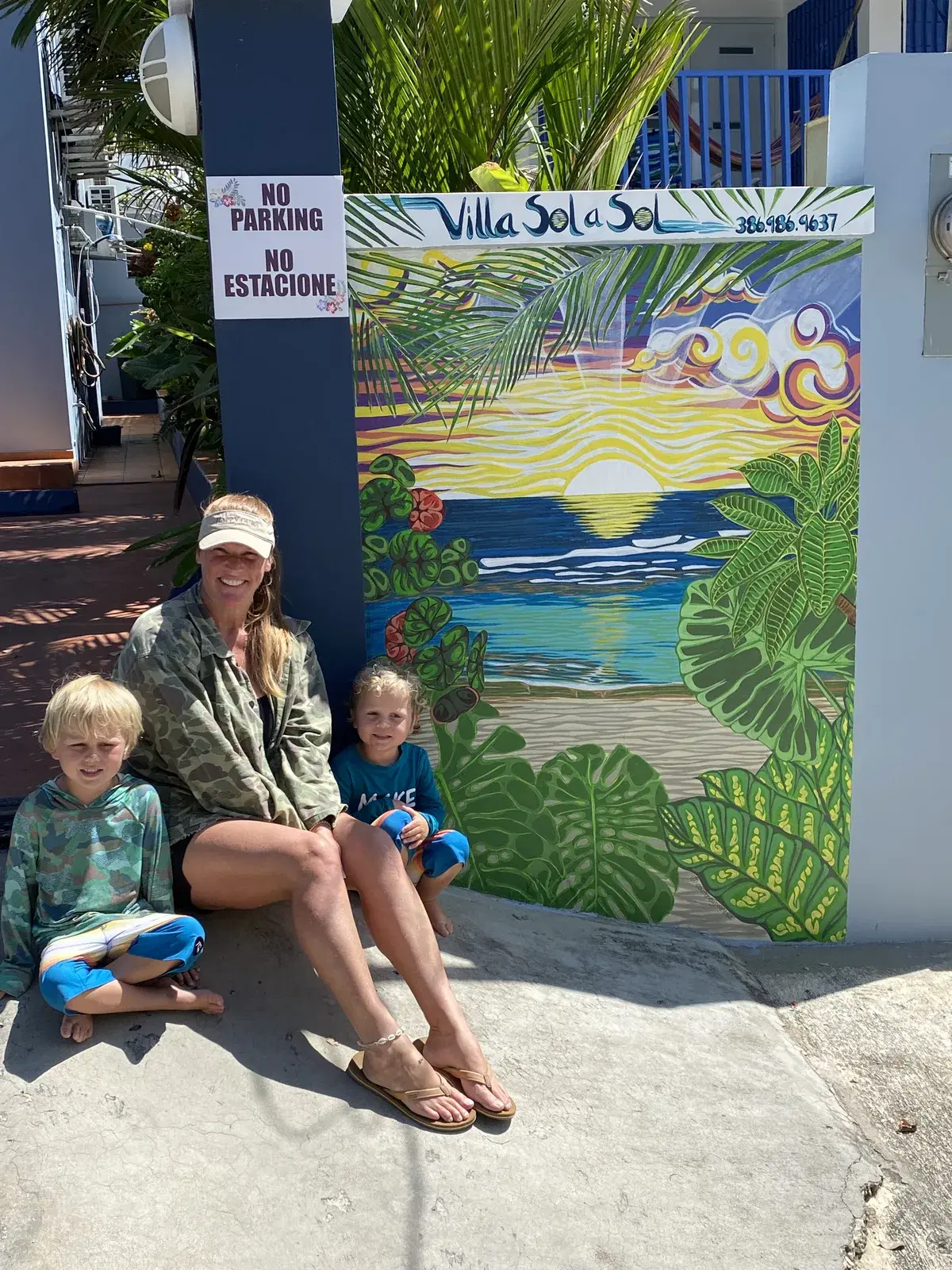 Hand-painted mural by Courtney Edwards