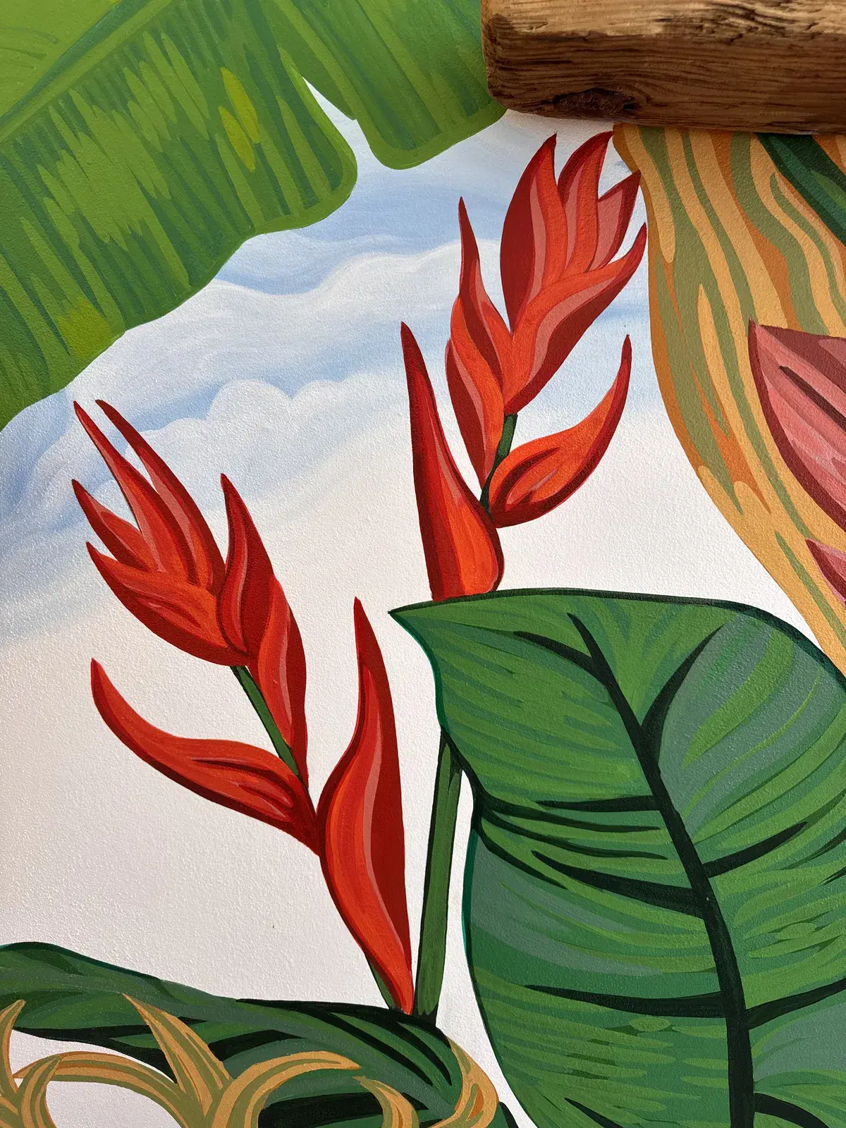 Hand-painted mural by Courtney Edwards