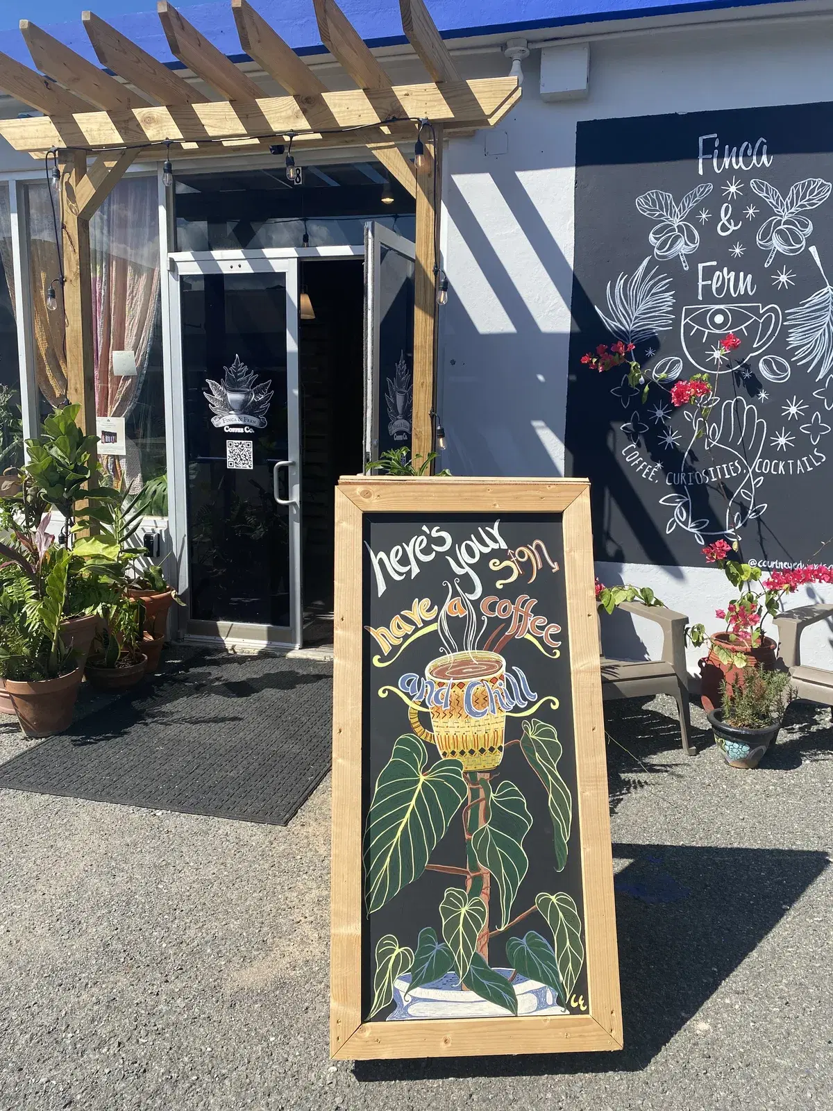 Hand-painted mural by Courtney Edwards