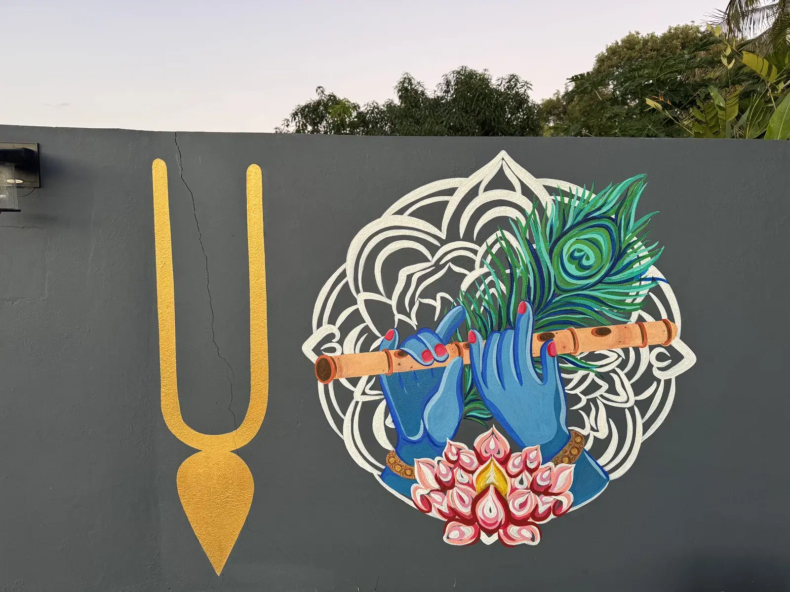 Hand-painted mural by Courtney Edwards
