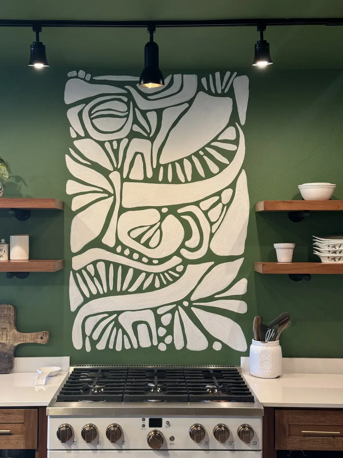Hand-painted mural by Courtney Edwards