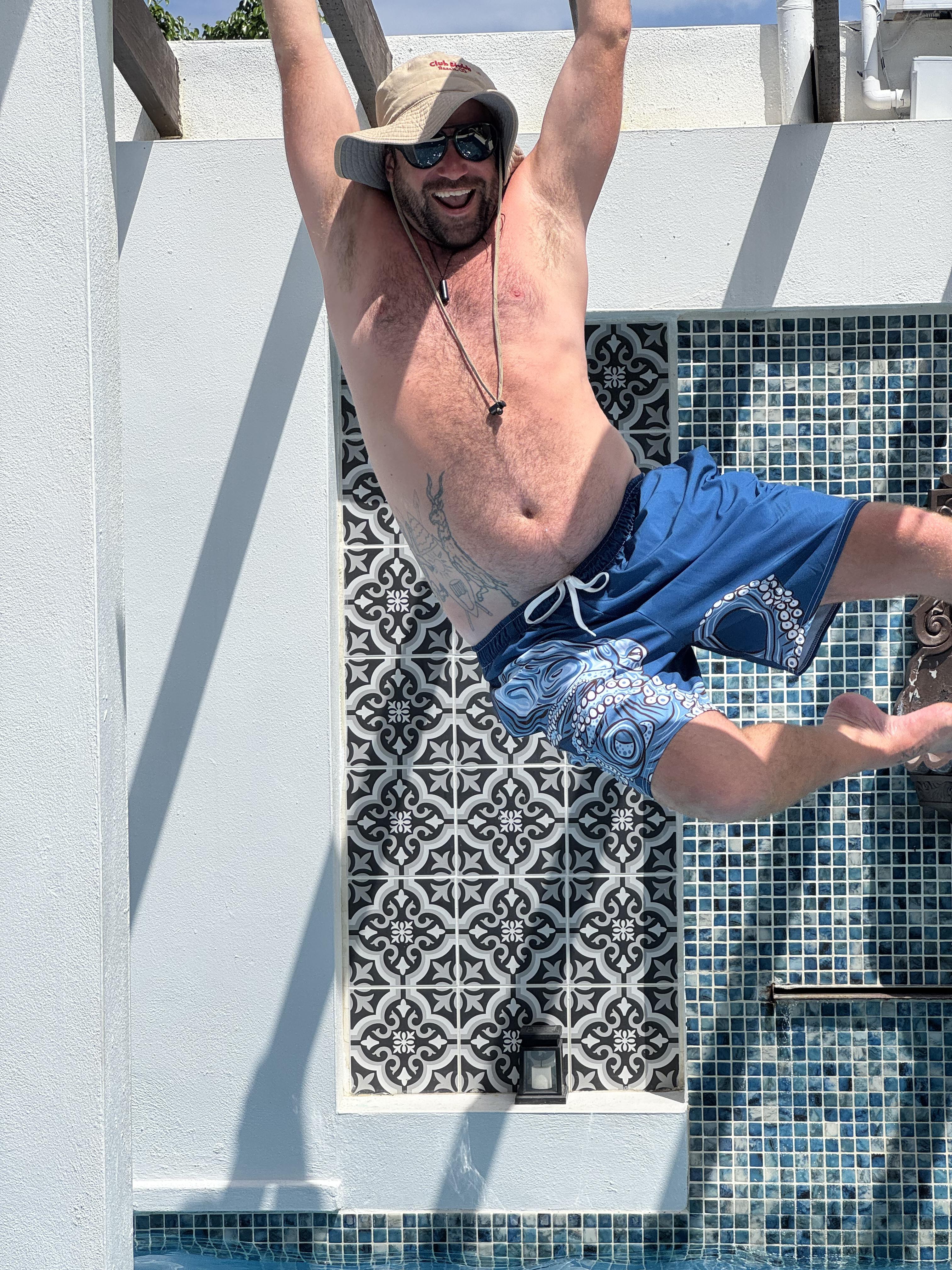 Navy Octopus Poolside